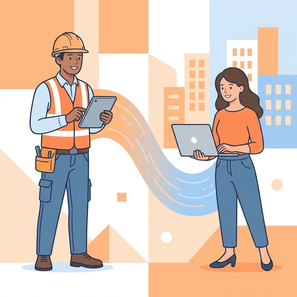 楽創ペイントを使う職人と事務スタッフ